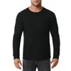 Herrenpullover Herren-Frühlings-T-Shirt Herrenmode Henley-Kragen Langarm Herren Baumwolle Slim Fit Bequeme lässige Top-T-Shirts Kleidung