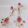 Dangle & Chandelier Korean Luxury Fashion Butterfly Colorful Crystal Drop Earrings For Women Girls Exaggerated Pendientes Party Jewelry