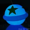Vacker uppblåsbar EU -flaggmodell med färgglad LED -ljus och luftblåsare för händelse/marknadsföring/aktivitetsdekoration gjord av Ace Air Art
