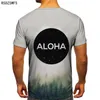 T-shirts 2022 Personlighet Sommar 3D-utskrift T-tröja för män Video Gam Aloha Mönster Andningsbara Kortärmad Trendig Casual Tshirt