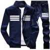 Men's Tracksuits 2022 Plus Size M- 9XL Tracksuit Men Sets Fashion Casual Letter Printed Zipper Jacket With Pants Two Pieces Sportswear Suits
