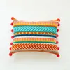 Подушка/декоративная подушка этническая подушка для подушки вышивка красочные цветочные кисточки бохо в стиле 45x45см 30x60 см. Домашние украшение для гостиной