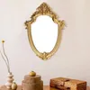 Decorações de interiores 1pc resina de vidro espelho pendente de casa romance de parede pendurado Goldeninterior