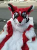 Fursuit Длинноволосый Hasky Dog Fox Wolf Талисман костюм костюм для взрослых мультфильм персонаж Хэллоуин вечеринка мультфильм набор # 113