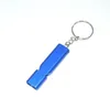 Outdoor Survival Whistle Keychains Aluminium Alloy Metal Whistles Double Pipe High Frequency Whistle Wilderness Equipment Travel Tool