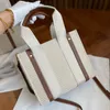 Mini Totes Womens Bags Moda Mulheres Canvas Woody Bolsas pequenas bolsas Shopper com alça de ombro 220411XS305C