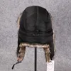 Bérets B-8540 hommes réglable oreille protection fourrure chapeau adulte chaud bombardier chapeaux coupe-vent russe Ushanka Ski casquettesbérets