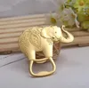 Goldene Hochzeitsbevorzugungen und Geschenk Glücksgoldene Elefant Wine Flaschenöffner Großhandel kostenlos Schiff FY3763 0629