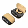 Cuffie wireless TWS con venature del legno Bluetooth 5.2 Gamer Auricolari stereo 9D Cuffie da gioco impermeabili sportive con microfono Display a LED Scatola di ricarica M35