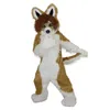 Wydajność długie włosy pies pies maskotka kostium Halloween fantazyjna sukienka kreskówkowa postać karnawałowa Przyjmowa reklama kostium urodzinowy strój