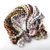 Catene moda gioielli bohémien collane di perline di pietra annodate lunghe per collane da donna