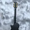 電気ギターの黒い色の黄色い結合マット終了EMGピックアップMahoganyボディローズウッドフィンガーボード