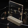 Lamp Holders & Bases Crystal Wooden Lighted Base Stand Light Plate Base-Warm LED Display Base-Rectangle 3D DIY USB For Resin Art DecorLamp