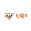 Boucles d'oreilles de coeur à la lionne pour femmes Rose Bijoux en or petit lion love Design Silver GiftStud dale22 farl22