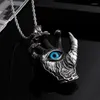 Pendant Necklaces Personality Demon Eye Dragon Claw Necklace For Men Punk Goth Hip Hop Jewelry GiftPendant