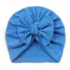 Flicka stor båge hatt spädbarn motorhuven barn turban hatt headwrap nyfödd baby beanie cap småbarn tillbehör 10 färger