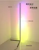 Lâmpadas coloridas de luz de piso RGB modernas para sala de estar Lâmpada de pé para casa Lâmpada de canto para iluminação interna