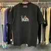 T-shirts pour hommes Kith Begonia Floral Serif T-shirt à manches courtes en coton Double fil de haute qualité