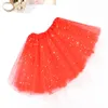 Girls Tutu Skirts Kids Clothes Star Glitter Ballets Fancy Pettiskirt Sequin Stage Dancewear Costume Summer Tulle Princess Mini Dress