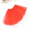 Tjejer tutu kjolar barn kläder stjärna glitter balletter fancy pettiskirt sequin scen dancewear kostym sommar tulle prinsessa mini klänning