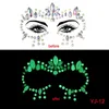 NXY Tymczasowy Tatuaż Nowy EDM Face Sticker Diamond Halloween Ghost Luminous Crystal Brwi Studke 0330