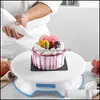 Utensili per pasticceria da forno Bakeware Cucina Sala da pranzo Bar Giardino di casa Decorazione di torte di alta qualità Stand Artigianato Giradischi Piattaforma Cupcake Dhsny