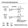 Stud Pairs Stainless Steel Earrings For Men Women Small Disc Ball Set Cubic Zirconia Studs Piercing JewelryStud Dale22 Farl22