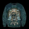 Sweats à capuche pour hommes Sweats à capuche Bear Tribal Tattoo Impression 3D Unisexe Printemps Confortable Sport Art Sweat à capuche décontracté Zip à capuche Pullove surdimensionné Hara