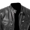 Jackets masculinos Autumn Winter moda Men Microfiber Leather Cashet Slim Fit Real Biker Casas Vintage Bloups Male Boy Cool Coatsmen's Men'smmen