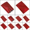 Storage Bags Home Organization Housekee Garden 200Pcs Red Open Top Vacuum Heat Sealable Sample Packaging Pouch For Candy Coffee Powder Myl