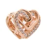 Sparkling Entwined Hearts Charm 925 Silver Pandora Charms for Bracelets DIY Jewelry Making kits Loose Beads Silver wholesale 789270C01