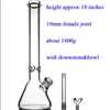 Hookahs 9mm Beaker Glass Bongs 18" 13.7" and 12" Opt Water Pipe with Smoking Accessories Elephant Joint Super Heavy
