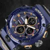 Наручительные часы Smael Sport Watch Men Водонепроницаемые светодиодные цифровые часы Spectwatch Big Dial Clock для мужского 8038 Relogio Masculino Quartz 220826