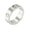 Designer Love Ring Heart Rings for Women Men Nail Diamond Wedding Engagement Ring Luxury Jewelry Rostfritt stål Valentinsdagstriangel