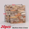 20 stks 3D Baksteen Muurstickers Behang Woonkamer Slaapkamer TV Muur Decor XPE Schuim Waterdichte Muur Pegatinas Pared Zelfklevende 220504