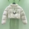 Convertible Down Jacket For Women Designer Padded Short Coat Winter Detachable Sleeves