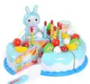 37pcs Protend Play Fruit Cuting Birthday Toy Diy Kitchen Toys Cake Comida Garotas Presente para crianças Educational Baby Kids 220725