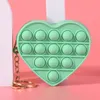 Love Puzzle Purse Decompression Toy Finger Bubble Portachiavi in silicone Ciondolo piccolo