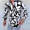 long sleeve shirts for men designs hawaiian summer outdoor top tee shirt loose fashion letter Printed button up Urban style Hawaii plus size clothing 3xl blouse