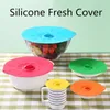 Set of 5 Silicone Microwave Wrap Pot Food Fresh Pan Lid Stopper Bowl Covers Cooking Kitchen Tools 220629