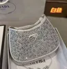 Nouveau sac à aisselles hobo en cristal sac à strass scintillant sac à main en diamant visage sac à bandoulière unique