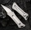 1Pcs Top Quality Small EDC Pocket Knife D2 Satin Blade TC4 Titanium Alloy Handle Outdoor Mini Utility Knives K1609