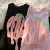 女性用Tシャツ夏の泡レターカボチャプリント女性Tシャツ半袖トップ