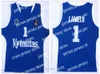 New Men Lamelo Ball # 1 LiAngelo Ball # 3 Lithuania Vytautas Basketball Jersey Blue White Shirts Cousue de broderie X-2XL