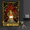 Tapisseries Western Witch Tarot Card Pattern Couverture Tapisserie Tenture murale Sorcellerie Décor Lune Soleil Fleur Mandela DivinationTapes2589440