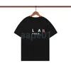 Mens d'été Nouveaux t-shirts de haute qualité de couleur manche courte lettre imprimement homme homme femme décontractée noire t-shirt asiatique taille s-2xl