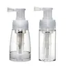 Bouteilles de pulvérisation de poudre en plastique PET transparent vide de 110 ml 180 ml bouteilles de cosmétiques démontables avec buse de verrouillage pour salon de coiffure beauté à domicile