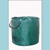 Jardinières Pots Fournitures de Jardin Patio Pelouse Maison Plante 60L-500L Sac de Grande capacité Sac à Feuilles réutilisable Poubelle Pliable déchets Colle