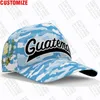 Gorra de béisbol de Guatemala Nombre personalizado Número Logotipo del equipo Sombreros con visera Gtm País Viajes Nación guatemalteca Banderas españolas Sombreros4150888