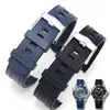 Band For Omega SEAMASTER 007 PLANET OCEAN AT150 Pin Buckle Sile Strap Accessories Rubber Bracelet H220419